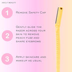 Face N Brow - 3 Beauty Groomers for Hair Removal, Ideal for Shaving, Exfoliating, Dermaplaning and Brow Shaping, Japanese Steel Gently Removes Facial Hair