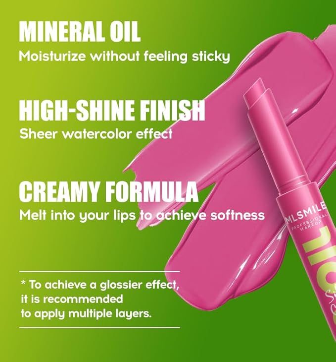 3 Colors Fat Lip Oil, Click Slick Moisturizing and Long-lasting Lip Balm, Non-stick and High Pigment Lip Glow Oil, Lightweight Lip Plumper with Coconut Oil Makeup (Set C)