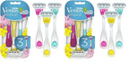Gillette Venus Tropical Disposable Razors for Women, 3+1 Count, Designed for a Smooth Shave, Tropical Fragrance Scented Handles (Pack of 2)