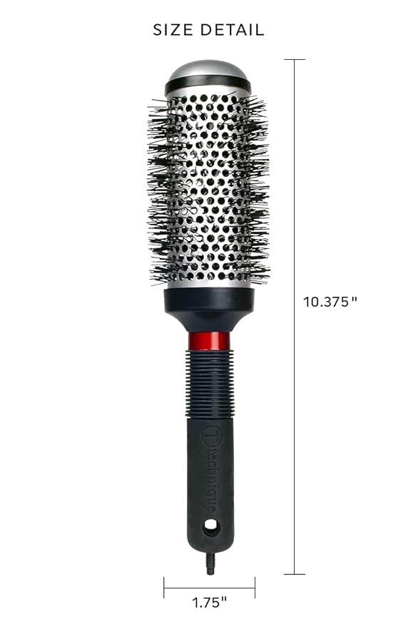 Cricket Technique Thermal Hair Brush #370 1.75” for Blow-Drying, Curling, and Styling – Heat-Retaining Barrel with Anti-Static Tourmaline Bristles, Round Thermal Brush, Ideal for All Hair Types
