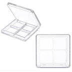 2PCS Empty Eyeshadow Palette 4 Grids Plastic Eye Make Up Container Palette Refillable Small Makeup Palette Lipstick Compact Containers Cosmetic Sample Storage Cases