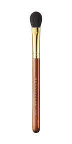 Desert Oak Series Highlighter & Setting Brush - Grade-A Fine LambsGoat Hair for Airbrushed Finish, Multi-Use for Cheeks/Nose/Under-Eyes, Ebana Handle & Brass Ferrule (CM 165)