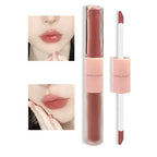 KWOLYKIM 2 In 1 Double Mirror And Matte Lip Gloss, Hydrating Lip Gloss with Essential oil, Liquid Shine Glossy Lip Tint, Hydrated & Fuller-looking Lips, Long-Lasting Sweet Lip Glaze