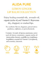 Lemon Ginger Lip Balm Collection, Vegan Lips,