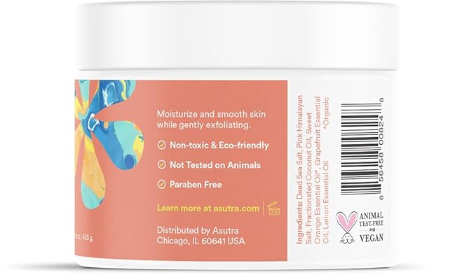 ASUTRA Dead Sea Salts Essential Oil Body Scrub Favorite Scents Bundle – 3, Full-Size 16 oz Body Scrubs – Vitamin C, Revitalizing Coconut, Cooling Cucumber – Ultra Hydrating, Gentle, and Moisturizing