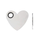 Stainless Steel Heart Shaped Makeup Palette Spatula -