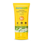 Mamaearth HydraGel Sunscreen | SPF 50 & PA++++ Sun Protection | Helps Fight UVA & UVB Rays with Aloe Vera & Raspberry | Hydrating & Lightweight Gel Based Lotion | 1.69 Fl Oz (50ml)