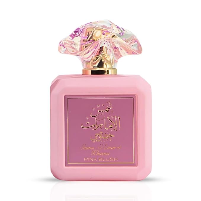 Ard al Zaafaran Pink Blush Shams Al Emarat Khususi, Marshmallow Blush Perfume For Women, Eau de Parfum - 100 ML (3.4 OZ) Romantic & Sweet Arabian Perfume - A Captivating Scent wrapped in Pink Bottle