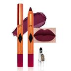 Purplish Red Lip Liner Pencil, Smooth Matte Lipstick Crayon with Lip Pencil Sharpener for Women, Velvet Smudge Proof Smudgeproof Waterproof No Transfer Makeup Forever Lipliner 509#