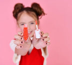 MISS NELLA Fairy Kiss Lip Gloss, Red hydrating children Lip Gloss, watermelon scent, gentle on the skin. gives a sheer kiss of colour, with extra shine.