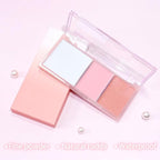 3 IN 1 Brown Nude Face Highlight Bronzer Powder Palette for Face Cheeks Contour Brightening, Buildable Matte Coverage Natural Makeup,Ultra Sculpt Nose Shadow Eyeshadow Primer-Nude