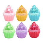 Beauty Bundle Cupcake Set of 6 Cute Lip Gloss For Kids, Girls & Women Party Favors Novelty Hydrating Assorted Fruit Scented Cupcake Birthday Gifts