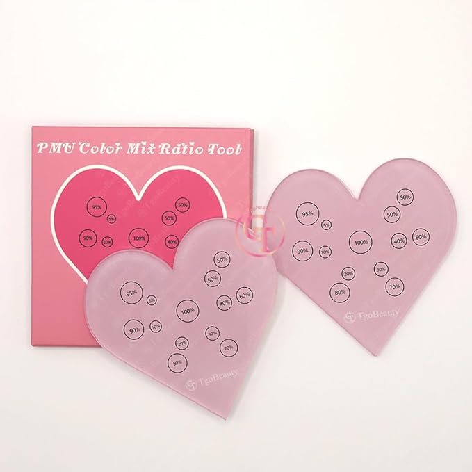 TgoBeauty Acrylic Mix Heart Palette Permanent Makeup Ink