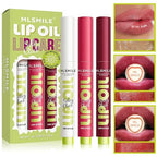 3 Colors Fat Lip Oil Click Slick,Non-stick High