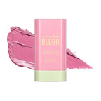 3-in-1 Cream Blush Stick for Cheeks Lips Eyes, Waterproof Natural Finish Tinted Makeup Stick, Hydrating Multi-Use Blush Balm