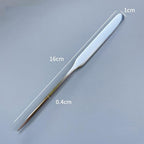 5 Pieces Stainless Steel Makeup Spatula Foundation Mixing Tool Eye Cream Spoon Foundation Spatula Cosmetic Skincare Spatula Nail Art Makeup Stirring Rod for Home Beauty Salon, Silver