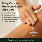 AROMATICA Organic Aloe Vera Gel Gift Set 300ml each – Vegan Body Moisturizer for Irritated Skin, After-Sun Skin Care