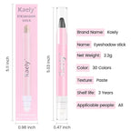 Kaely 2in1 Cream Eye Shadow Brightener Sticks for Eyes, Pencil Eyeshadow Applicator Stick Waterproof Pigmented, Eye Shadow Palette Highlighter Makeup, sombras para ojos, 03 Pearl Black Shimmer