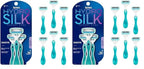 Schick Hydro Silk Sensitive Skin Disposable Razors for Womens, 6 Count (Pack of 2)