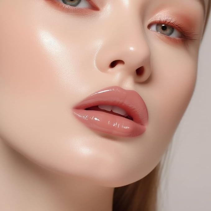 READY TO SHINE Fabulous Hydrating Lip Glow Oil/Lip Gloss-Clean Beauty #103 Nude Red, Nourishing Lightweight Natural Look, Enhances and Deeply Protects Lips, Cruelty Free, 0.14fl/oz.