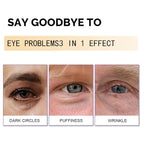 Snail Peptide Eye Cream for Dark Circles, Puffiness and Wrinkle, Snail Mucin & Nicotinamide, Moisturizing, Hydrating, Firming, Massage Ball, 17ml