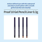 ETUDE Proof 10 Gel Pencil Liner 0.3g (#1 Black) | Creamy Gel Texture Eyeliner with Wearable Shades to Create Precise Line Eye Makeup without Efforts, Korean Makeup, Perfect for Gift