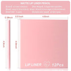 evpct 12Pcs Retractable Lip Liners Pencils Set Pack for Shaping & Sculpting Lips, Mauve Maroon Red Orange Nude Coffee Brown Plum Taupe Creamy Matte Gel Lip Liner Lipliners Pencil delineador de labios