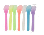 100 PCS Cosmetic Spatula for Makeup Face Mask Plastic Spoon Disposable Makeup Tools for Mixing and Sampling 4.88'' x 1.06" Random Color