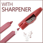 Matte Lip Liner Pencil,Highly Pigmented Retractable Lip Crayon,All Pencil,Highly