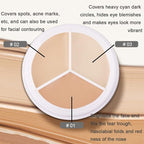 2pcs Tri-color Face Concealer Contour Palette With Brush