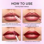 evpct Dark Red Metallic Glitter Lip Liner and Lipstick Combo Lip Gloss Stain Set Makeup for Women Long Lasting Waterproof 24, Wine Red Frosted Metallic Shimmer Glossy Chrome iridescent Liquid Lipstick