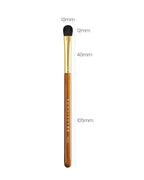 Desert Oak Series Low-Profile Oval Eyeshadow Brush - Gentle Curve for Controlled Blending, Squirrel & Goat Hybrid Bristles (CM 173)