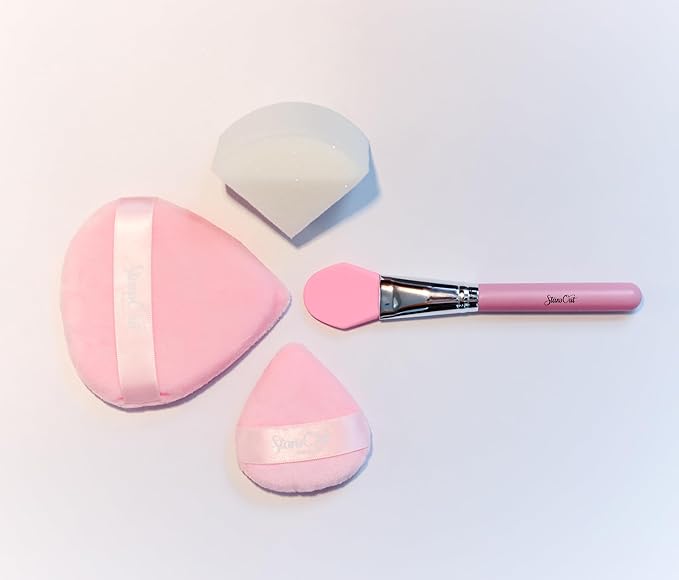 StansOut Ultimate Complexion Bundle: Liquid Foundation Brush, Makeup Brushes for Liquid, Cream, Stick Foundation - Flat, Round, Blender Brushes - 101 Contoured, 108 Straight - Long-Lasting