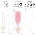 Tangle Teezer Ultimate Detangler Curly Hair Brush, Dry & Wet Hairbrush, Reduces Frizz & Breakage, for 3C to 4C Curly Hair Types, Pink Mango