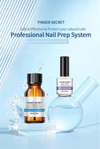 Nail Primer and Dehydrator-Professional Nail Prep Dehydrator and X-Strength Primer Set, Non-acid Air dry nail prep kit, No Burn Fast Air Dry, For Natural Nail & UV Gels.