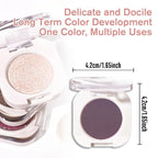 Eggplant Purple Single Matte Eyeshadow Makeup, Neutral Powde Eye Shadow for Women, Deep Dark Mauve Plum Purple Matte Singles Eyeshadow Palette Pigmented Waterproof, Girls Eyeshadows Gift 15