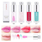 Hydrating Lip Glow - Tinted Lip Oil for Dry Lips - Non-sticky Big Brush Head - Lip Plumping - 013