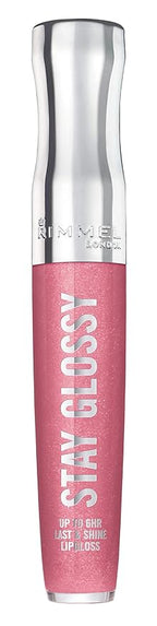 Rimmel Stay Glossy Lip Gloss - Non-Sticky and Lightweight Formula for Lip Color and Shine - 140 Flower Power, .18oz