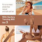 Sanfery Self Tanner Mitt - Self Tanning Mitt Applicator with【US Patent】Tanning Glove for Self Tan, Back Applicator, Mini Self Tan Mit, 3 Set Tanning Mitts Self Tanner Glove, Tan Glove