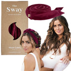 Heatless Hair Curling Ribbon Wrap: The Sway Original Heatless Curling Ribbons | Luxe Velour | Mane Label Hair Co. (Wine)