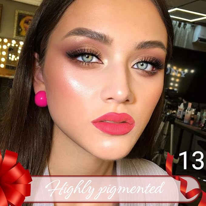 Peach Pink Crayon Matte Lipstick Lip Liner Pencil, Moisture Smooth Lipstick Pencil, With pencil sharpener Sharpenable Lip Pencil, Ultimate Lip Crayon for Women Smudgeproof Waterproof 13#