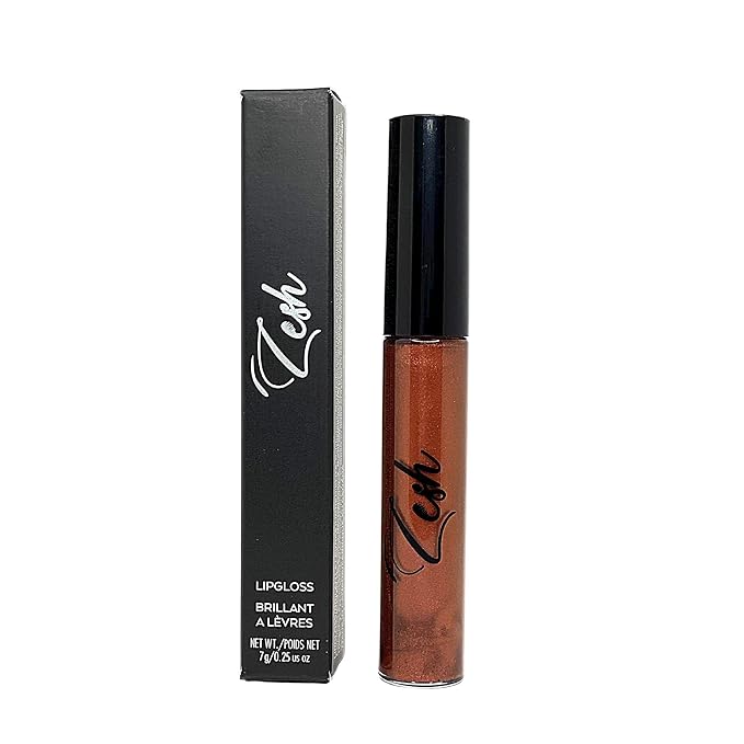 Zesh Cocoa Shine Lip Gloss - Enriched with antioxidant vitamin E and natural vanillin extract, 7g, Made in Canada