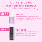 Olive & June Long-Lasting Nail Polish | Gel-Like Finish No Lamp Needed Lasts up to 10 days | Salon-Quality Color at Home | 15-Free, Vegan & Cruelty-Free Chip-Resistant Shine | Strawberry Scone