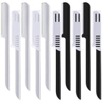 10 Pieces Eyebrow Razor for Women Facial Shaver Razor Brow Shaper Eyebrow Trimmer Dermaplaner Shaping Tool with Cover (Silver, Black)