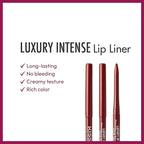Professional Lip Liner, Long-Lasting Luxury Intense Lipliner, Creamy Retractable Easy to Use Richly Pigmented Lip Liner Pencil 3 PCS (Deep Red)