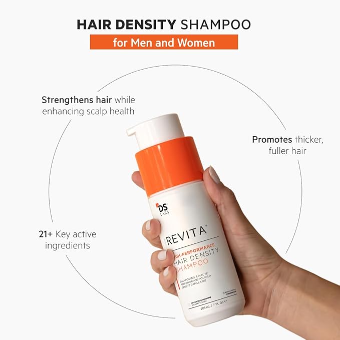 DS Labs Revita Shampoo – High-Performance Hair Density Shampoo, Volumizing & Thickening, Fuller, Healthier-Looking Hair, Sulfate & Silicone Free, For Men & Women, 205mL (Pack of 2)
