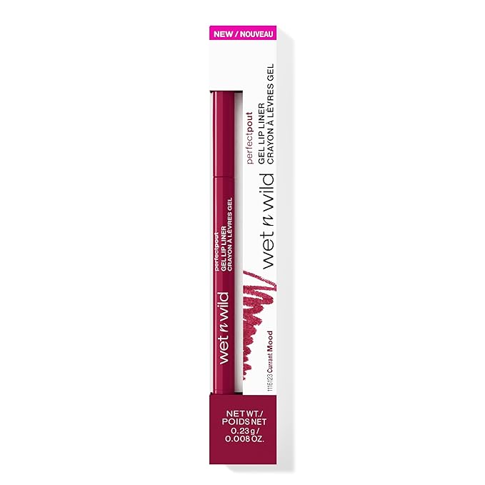 wet n wild Perfect Pout Gel Lip Liner, Rich Creamy Long Lasting Color, Well-Defined and Flawless Application, Vegan & Cruelty-Free - Currant Mood