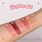 Lip Plumper Gloss High-Shine Liquid Lip Plumping Color, Long-Lasting Plumper Pout, Moisturizing, Non-Sticky With Natural Ginger Extract Portable 6 Colors (01#Tangerine)
