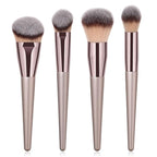 4pcs Professional Makeup Brush Set, Premium Synthetic Liquid Foundation Brush Blending Powder Tapered Kabuki Makeup Brushes Cosmetics Applicator