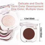Dark Brown Single Matte Eyeshadow Makeup, Neutral Powde Eye Shadow for Older Women, Coffee Mocha Cocoa Chocolate Brown Matte Singles Eyeshadow Palette Pigmented Waterproof,Girls Eyeshadows Gift